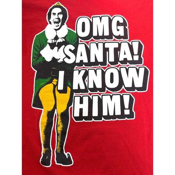 ELF Buddy Christmas XMAS Holiday Graphic Tee/T-Shirt, Size S - Picture 3 of 6